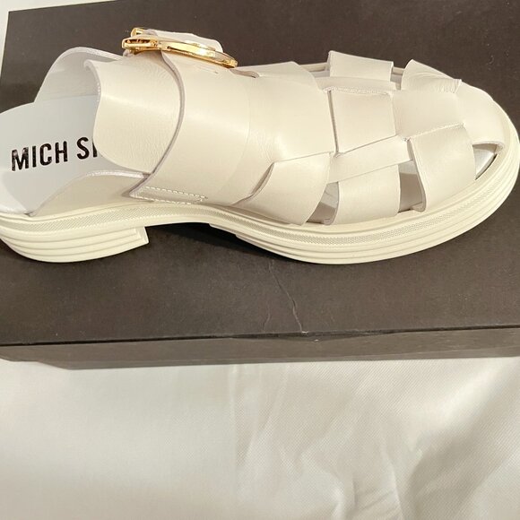 Mich Simon Bone Italian Leather Mules - Picture 2 of 4